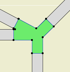 Angled intersection fill