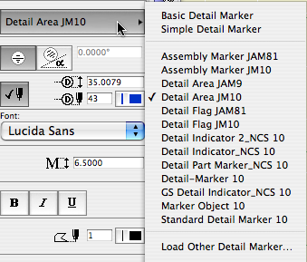 Detail Markers List