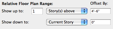 Relative Floor Plan Range settings