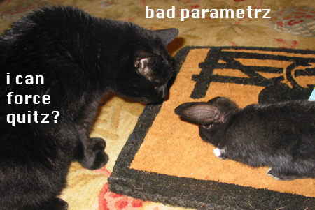 Bad parameters